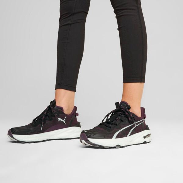 PUMA SEASONS Fast-Trac NITROâ¢ 3 Women's Trail Running Shoes in Black/Midnight Plum/White Product Image