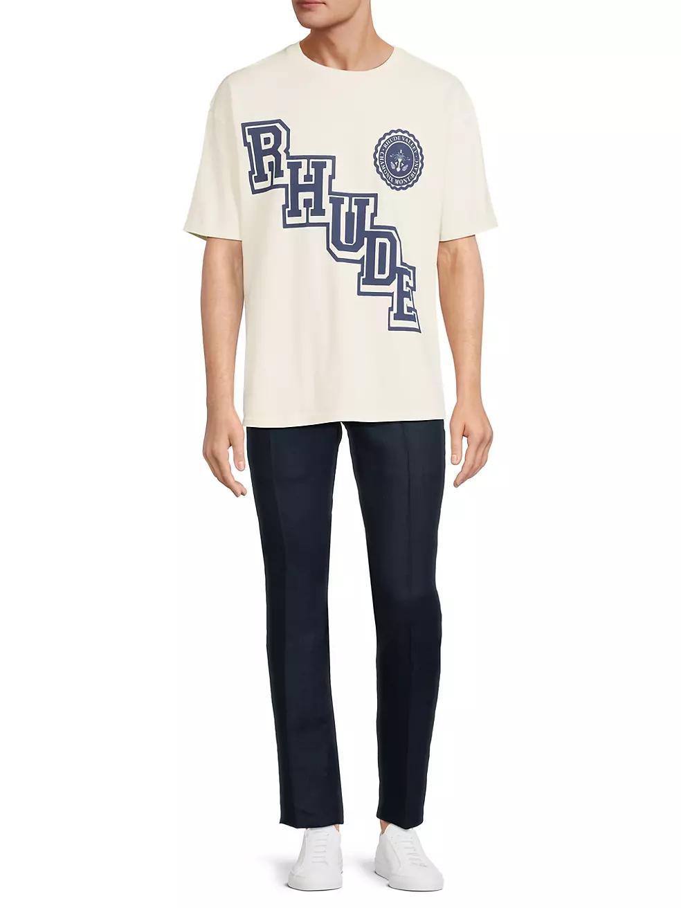 Collegiate Crest Logo Cotton T-Shirt Product Image