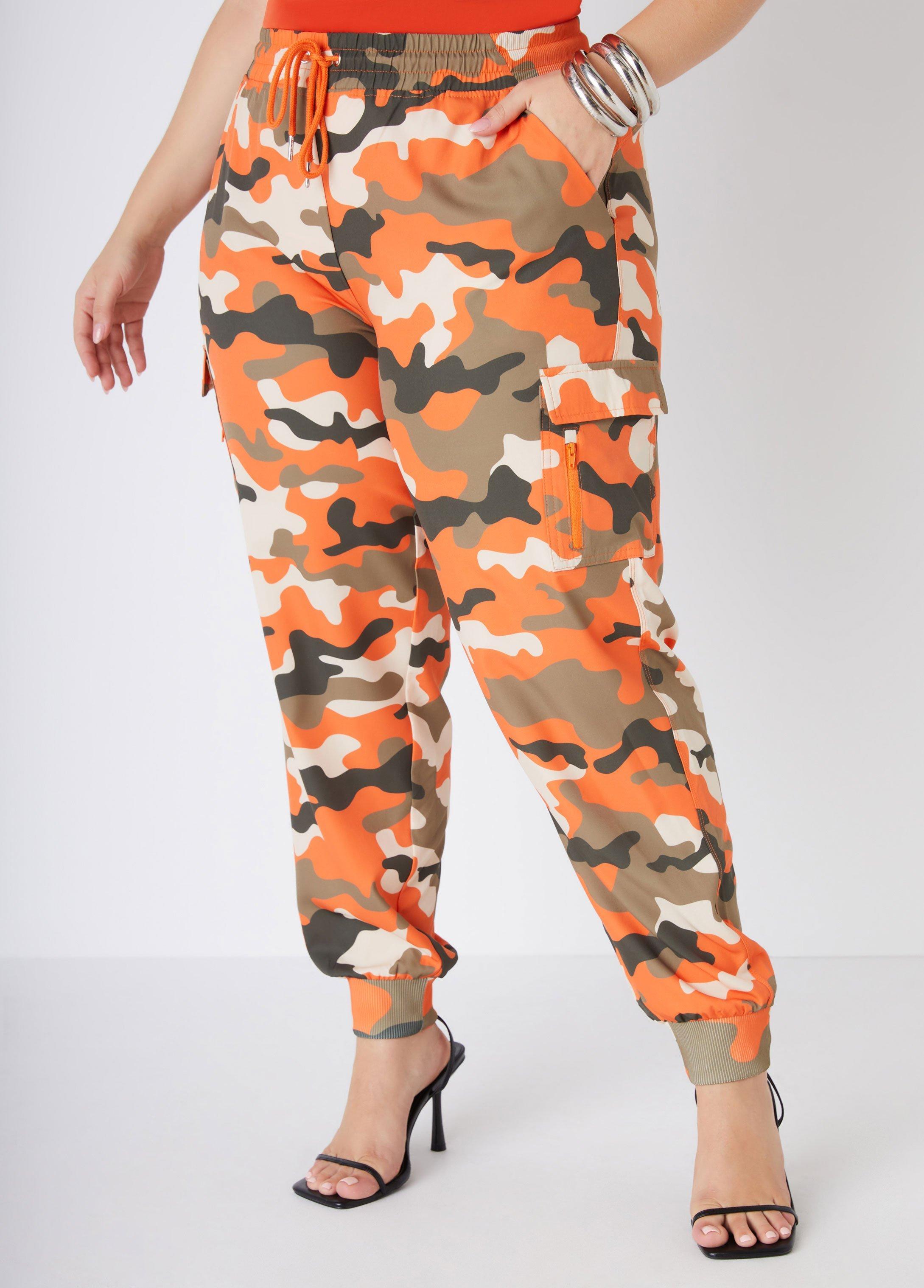 Plus Size Mid Rise Camo Cargo Joggers Ashley Stewart Product Image