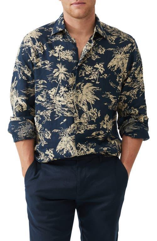 Rodd & Gunn Livingstone Original Fit Tropical Print Linen Button-Up Shirt Product Image