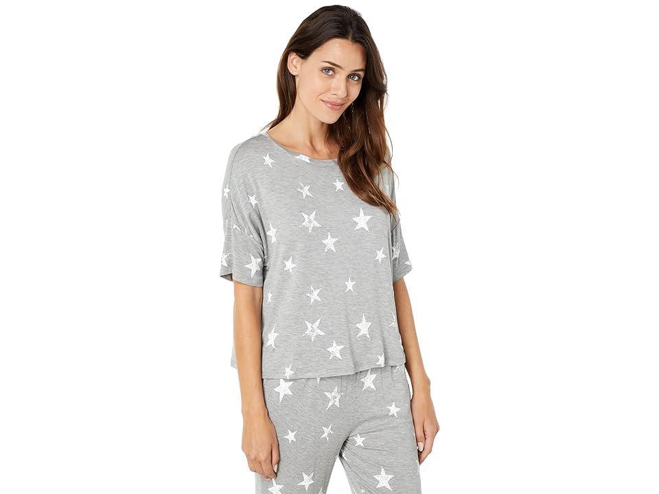 Honeydew Intimates Sun Lover French Terry Lounge Set (Heather Grey Stars) Women's Pajama Sets Product Image