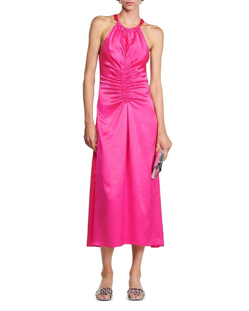 Sandro Courtney Halter Midi Dress Product Image