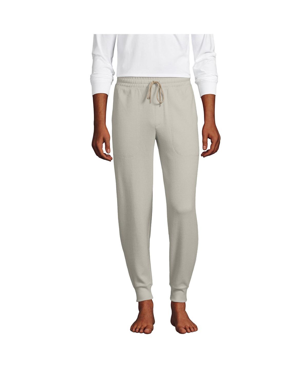 Lands End Mens Waffle Jogger Pajama Pants Product Image