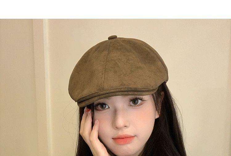 Faux Suede Flat Cap Product Image