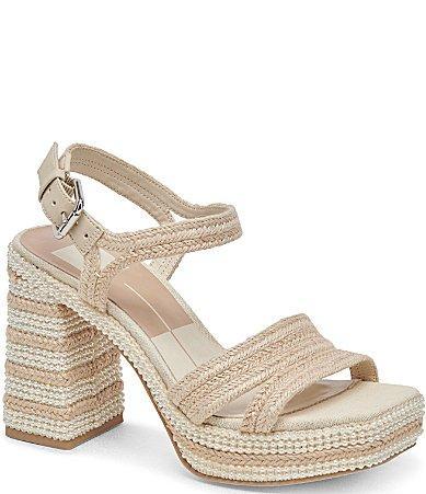 Dolce Vita Womens Anira Embellished Two-Piece Platform Dress Sandals Product Image