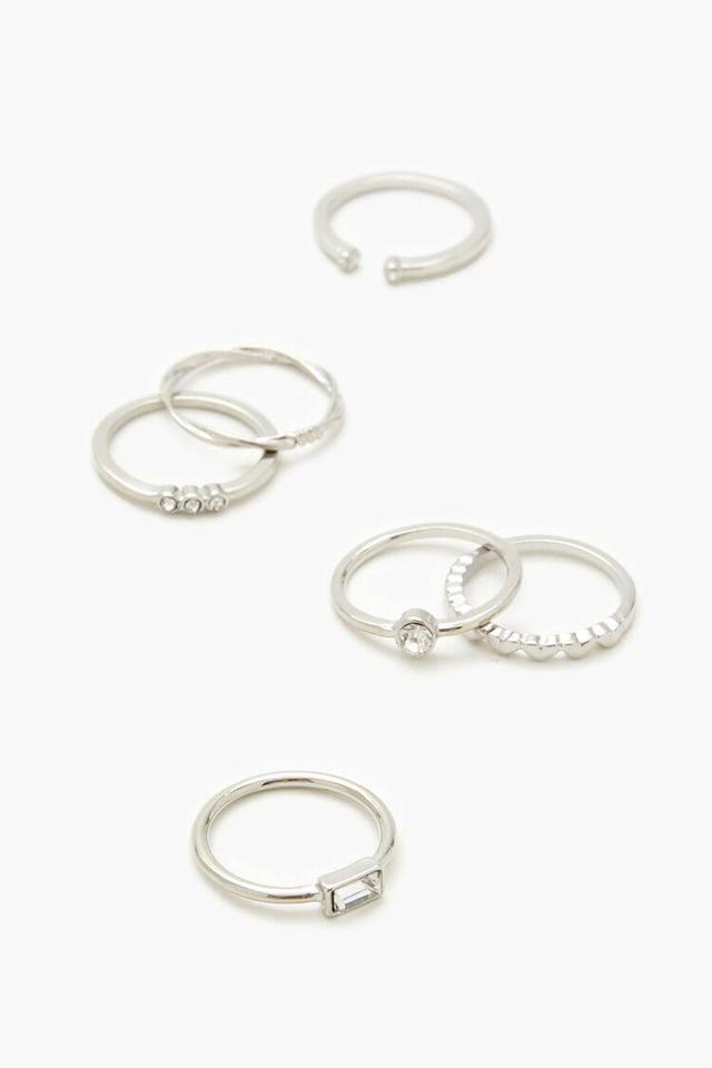 Heart Rhinestone Ring Set | Forever 21 Product Image