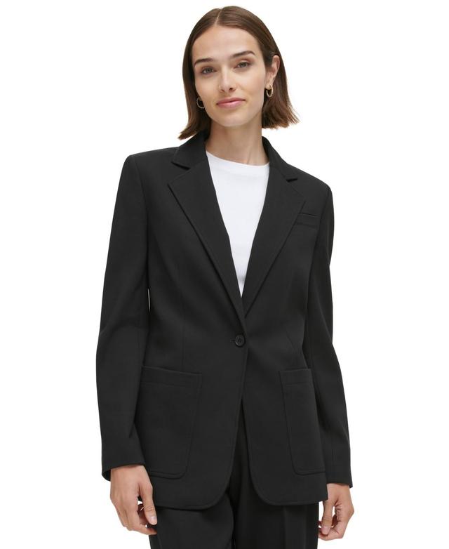 Calvin Klein Womens Classic One-Button Blazer Product Image