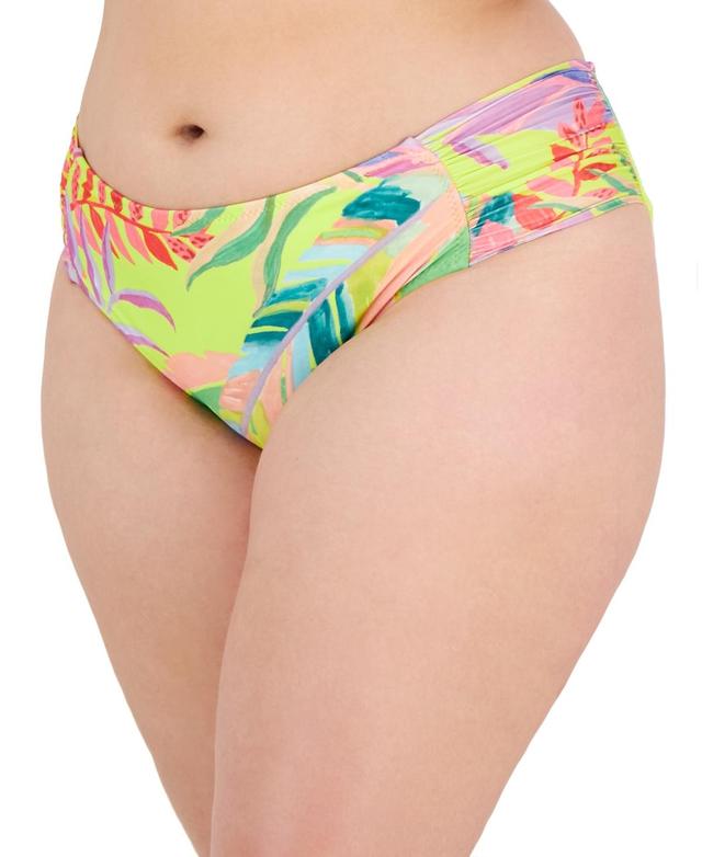 Becca Etc Plus Size Costa Bella Side-Shirred Hipster Bikini Bottoms Product Image