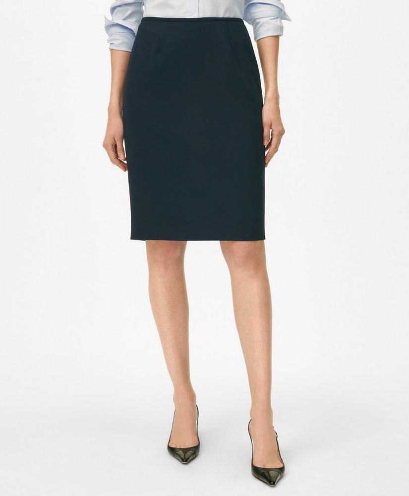 Pencil Skirt in Fine Twill Stretch Crepe Product Image