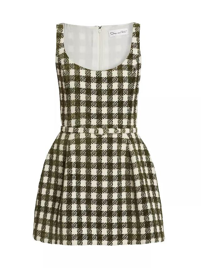 Check Tweed Wool-Blend Minidress Product Image