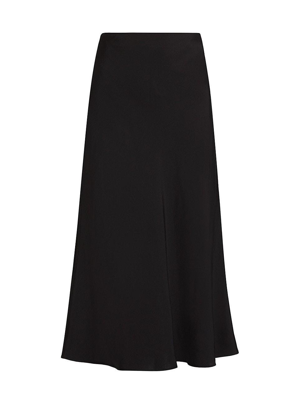 Womens A-Line Slip Midi-Skirt Product Image