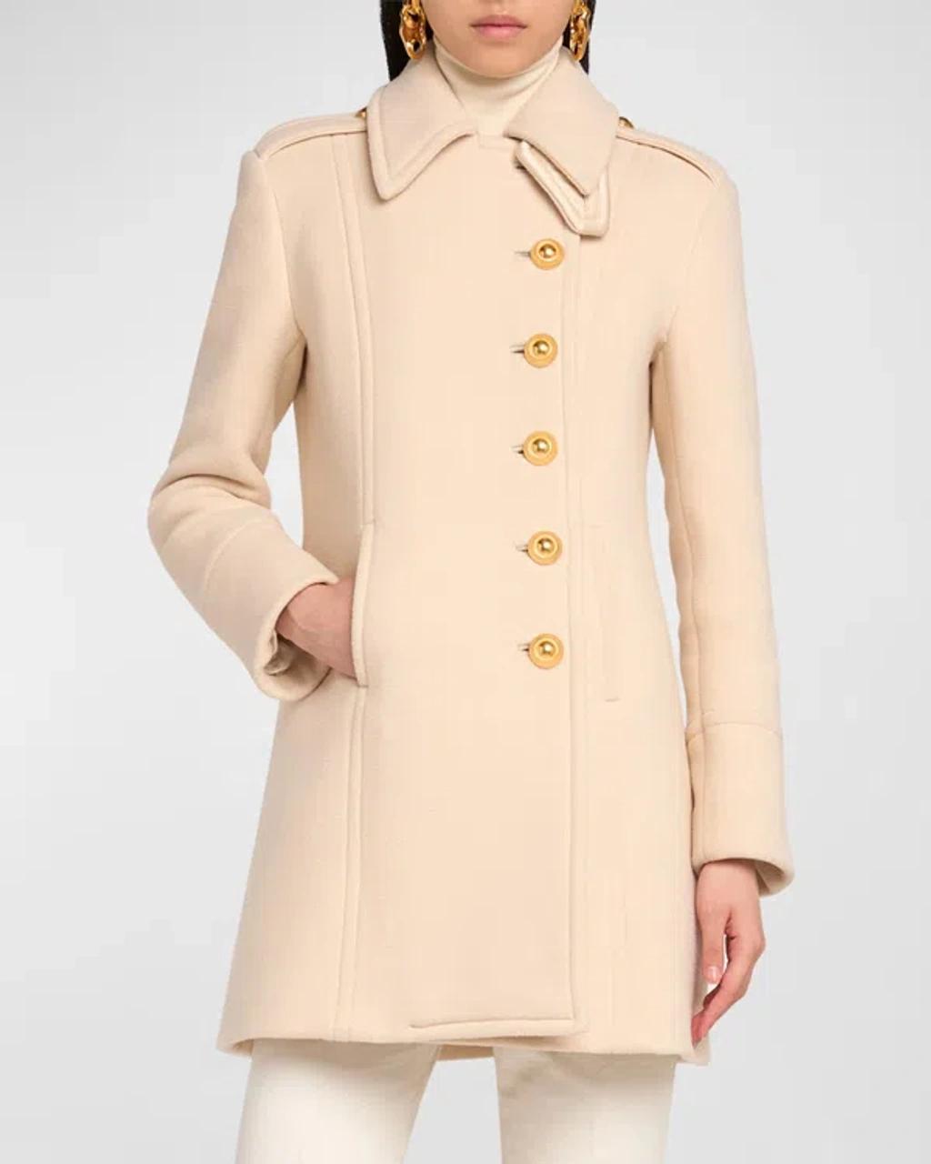 Wool-Cashmere Duffle Asymmetric Peacoat product image