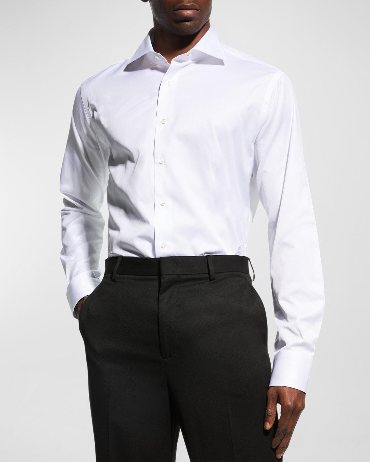 Mens Solid Twill Dress Shirt Product Image