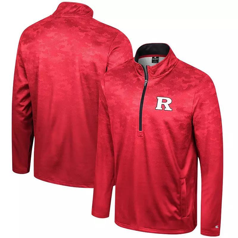 Mens Colosseum Scarlet Rutgers Scarlet Knights The Machine Half-Zip Jacket Product Image