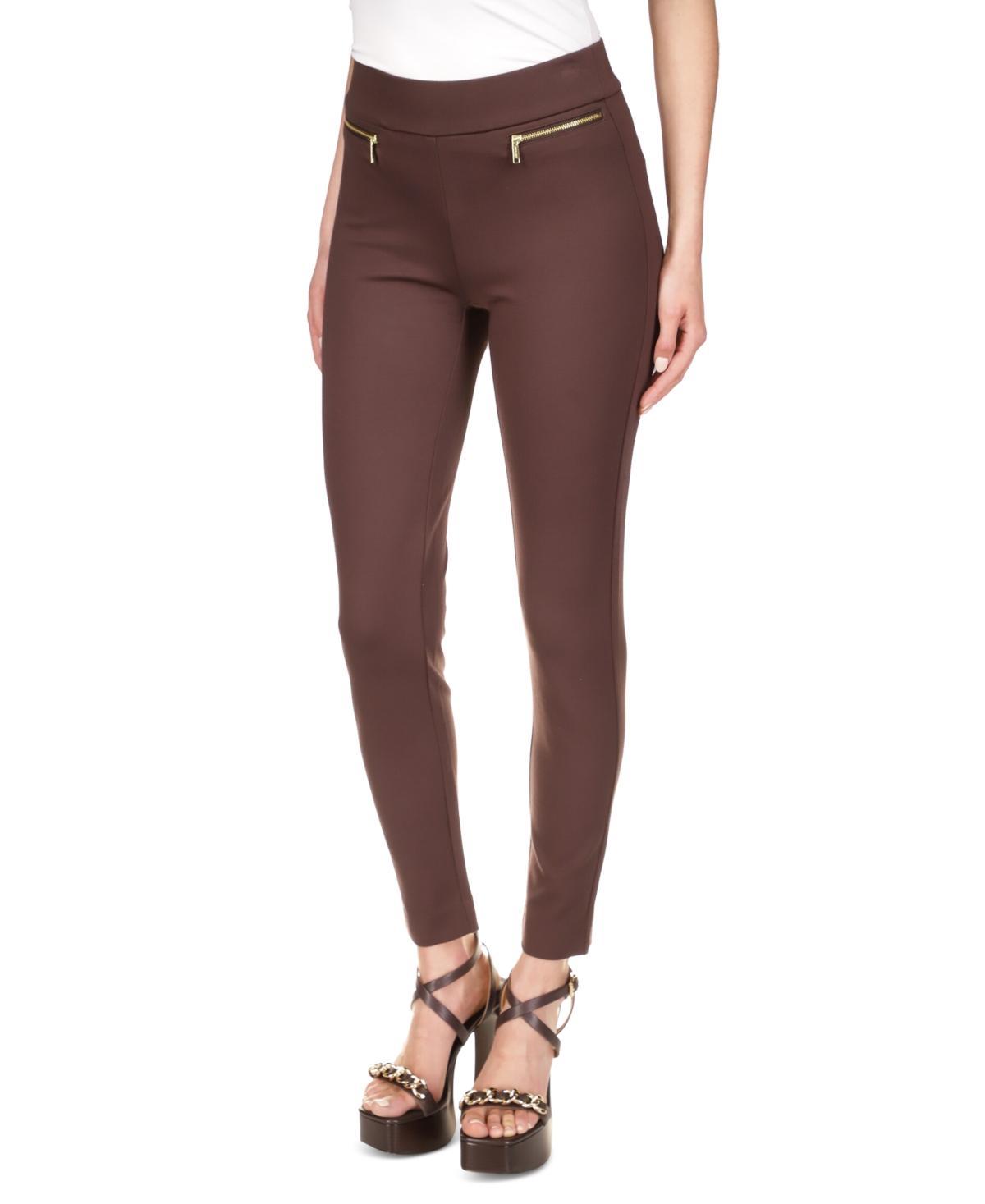 Michael Michael Kors Womens Zip-Pocket Pull-On Trousers Product Image