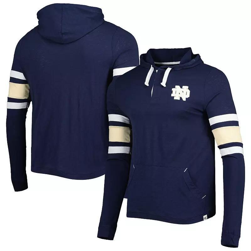 Mens Colosseum Notre Dame Fighting Irish Lebowski Hoodie Long Sleeve T-Shirt Blue Product Image