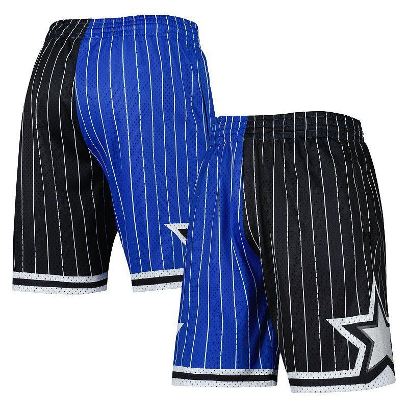 Mens Mitchell & Ness Blue/Black Orlando Magic Hardwood Classics 1994 Split Swingman Shorts Product Image