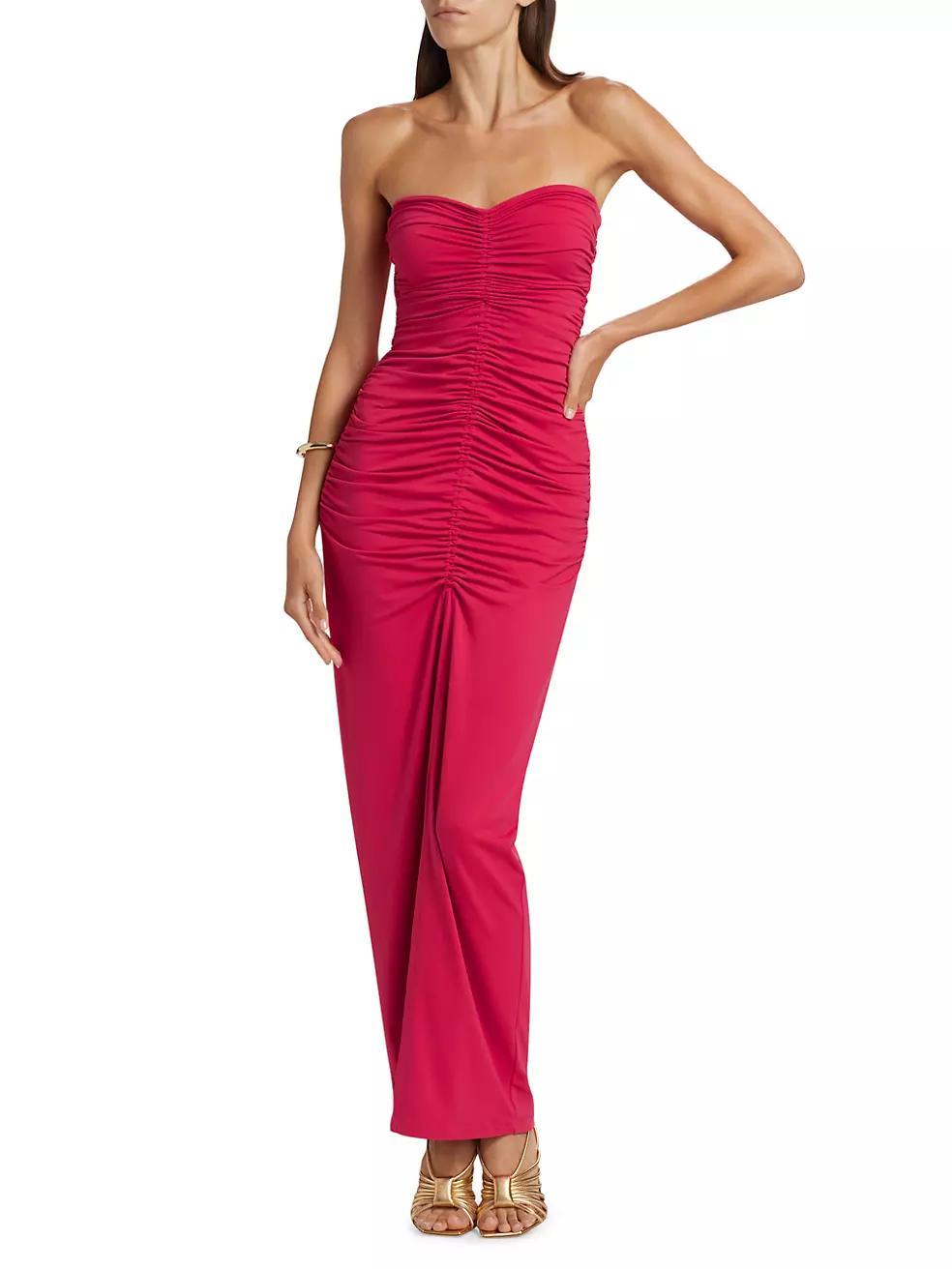 Gathered Strapless Tube Dress Product Image