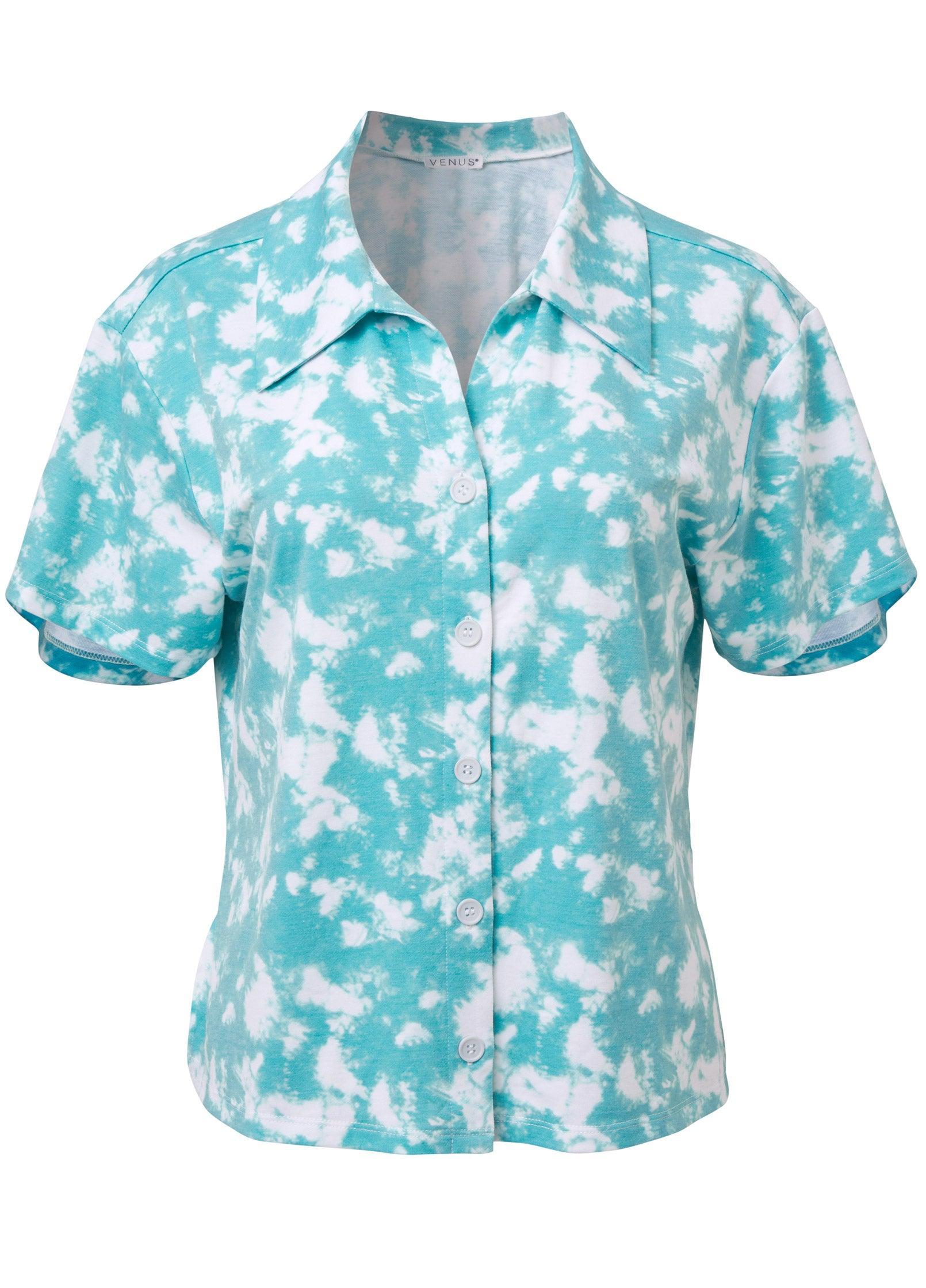 Button Up Cover-Up Top - Rip Current Product Image