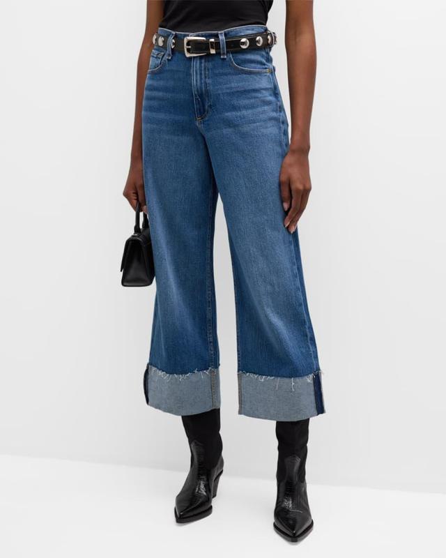 Andi Wide-Leg Cuffed Jeans Product Image