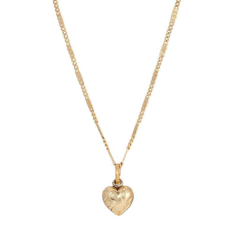 1928 Small Heart Necklace, Womens, Yellow Product Image