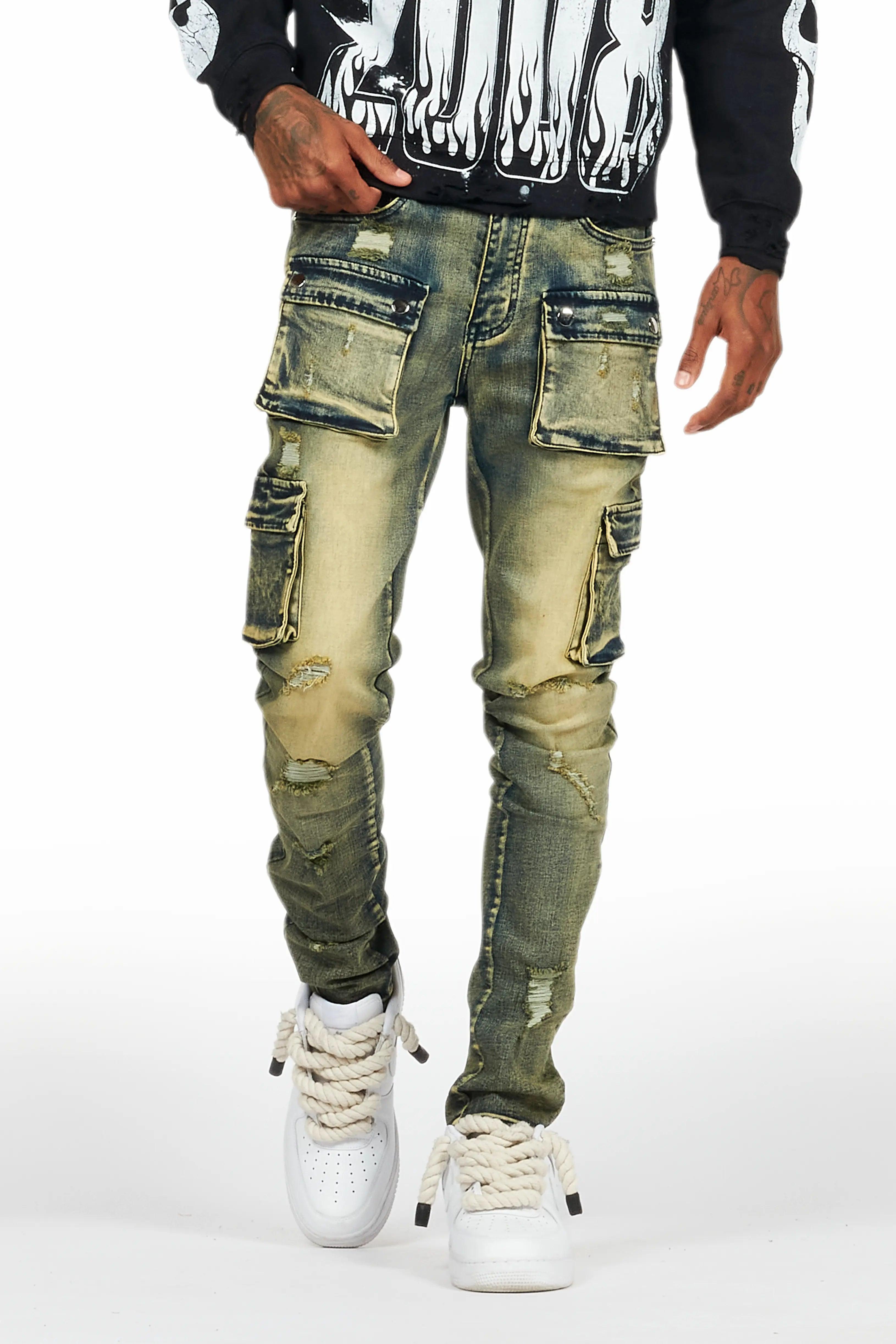 Kap Tint Wash  Skinny Cargo Jean Male Product Image