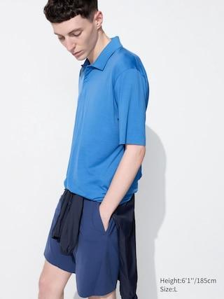 Mens Dry-Ex Short-Sleeve Polo Shirt Blue Large UNIQLO US Product Image