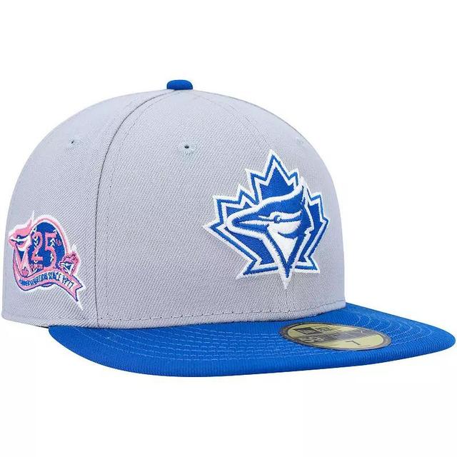 Mens New Era Gray/Blue Toronto Blue Jays Dolphin 59FIFTY Fitted Hat Product Image