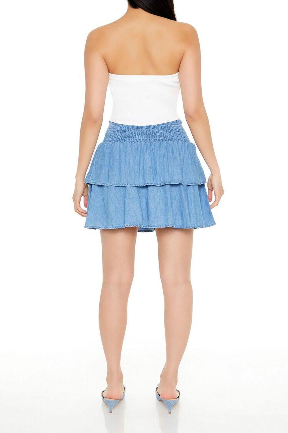 Layered Chambray Mini Skirt | Forever 21 Product Image