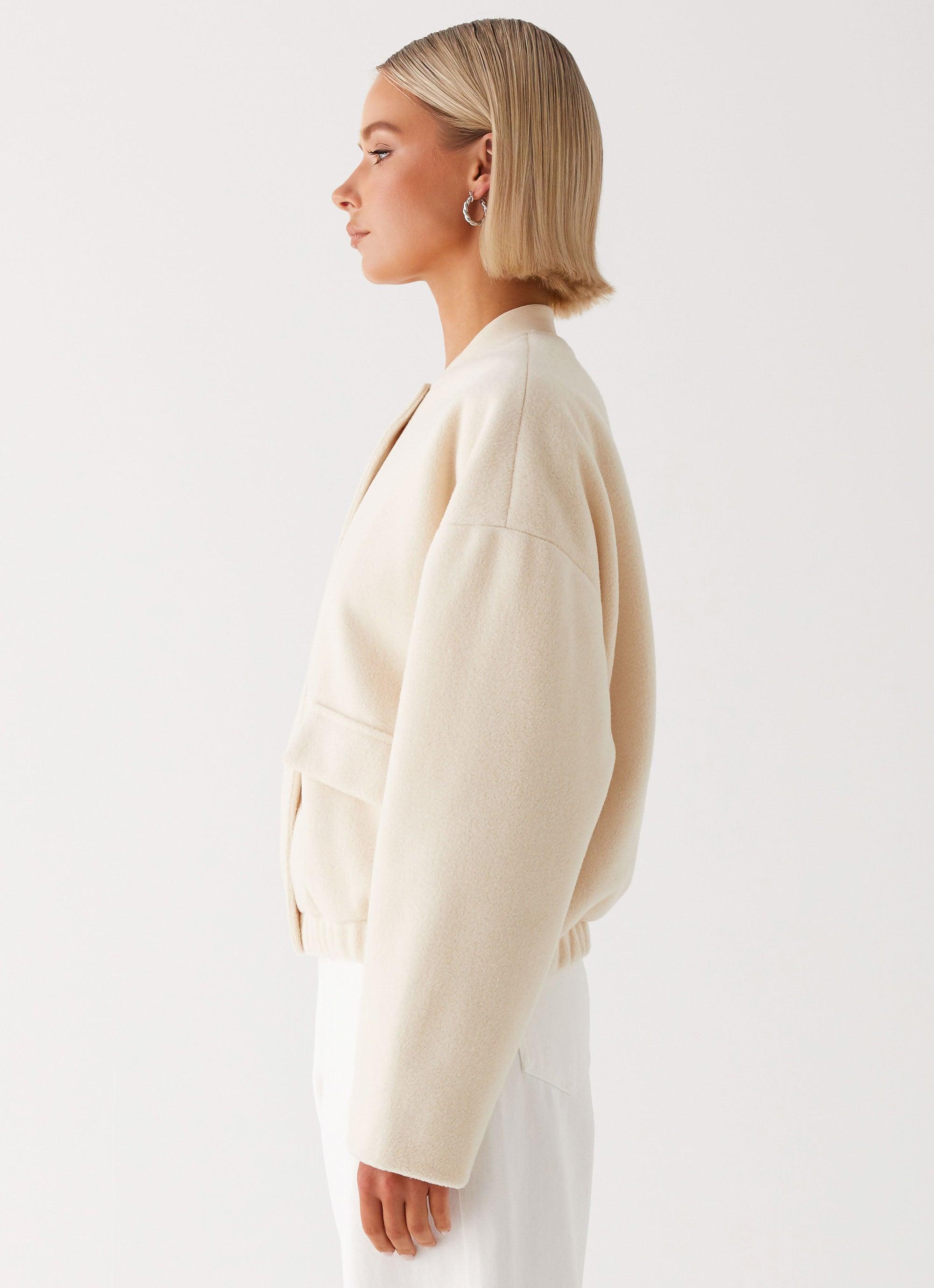 Cloudia Bomber Jacket - Ivory Product Image