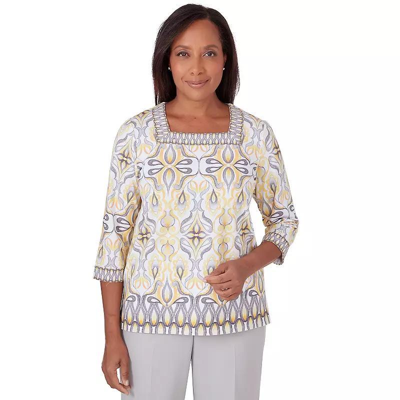 Womens Alfred Dunner Medallion Border Top product image