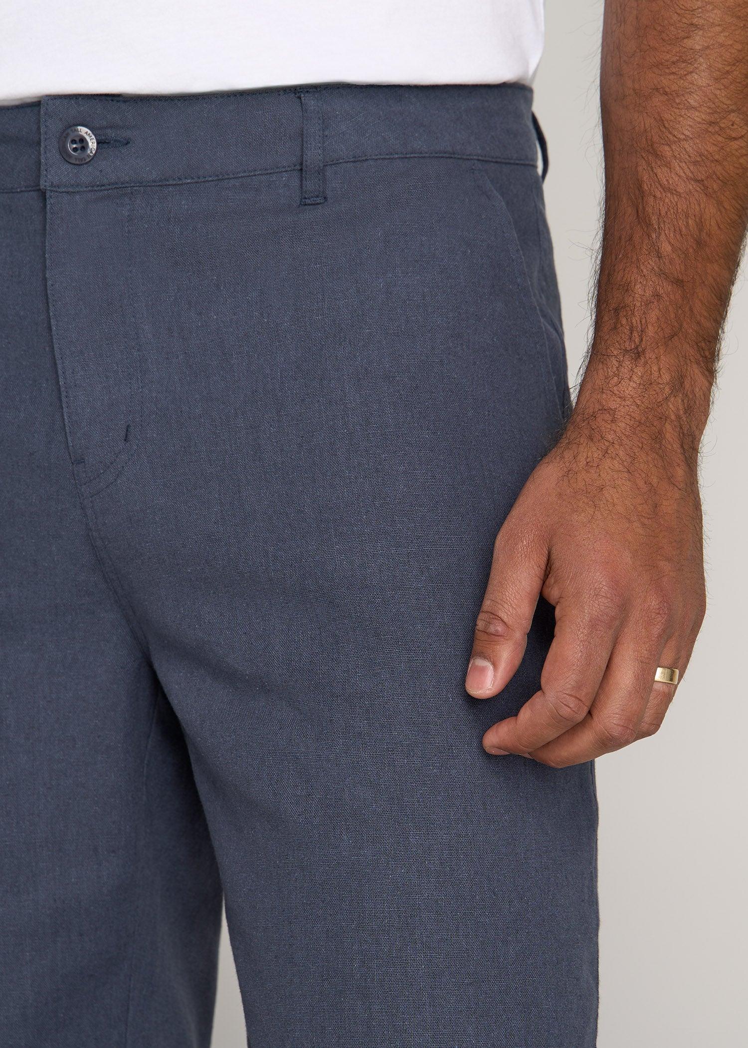 Linen Shorts For Tall Men in Chambray Linen Male Product Image