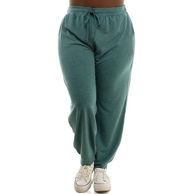 Plus Size Nina Leonard Drawstring Lounge Pants, Womens Blue Product Image