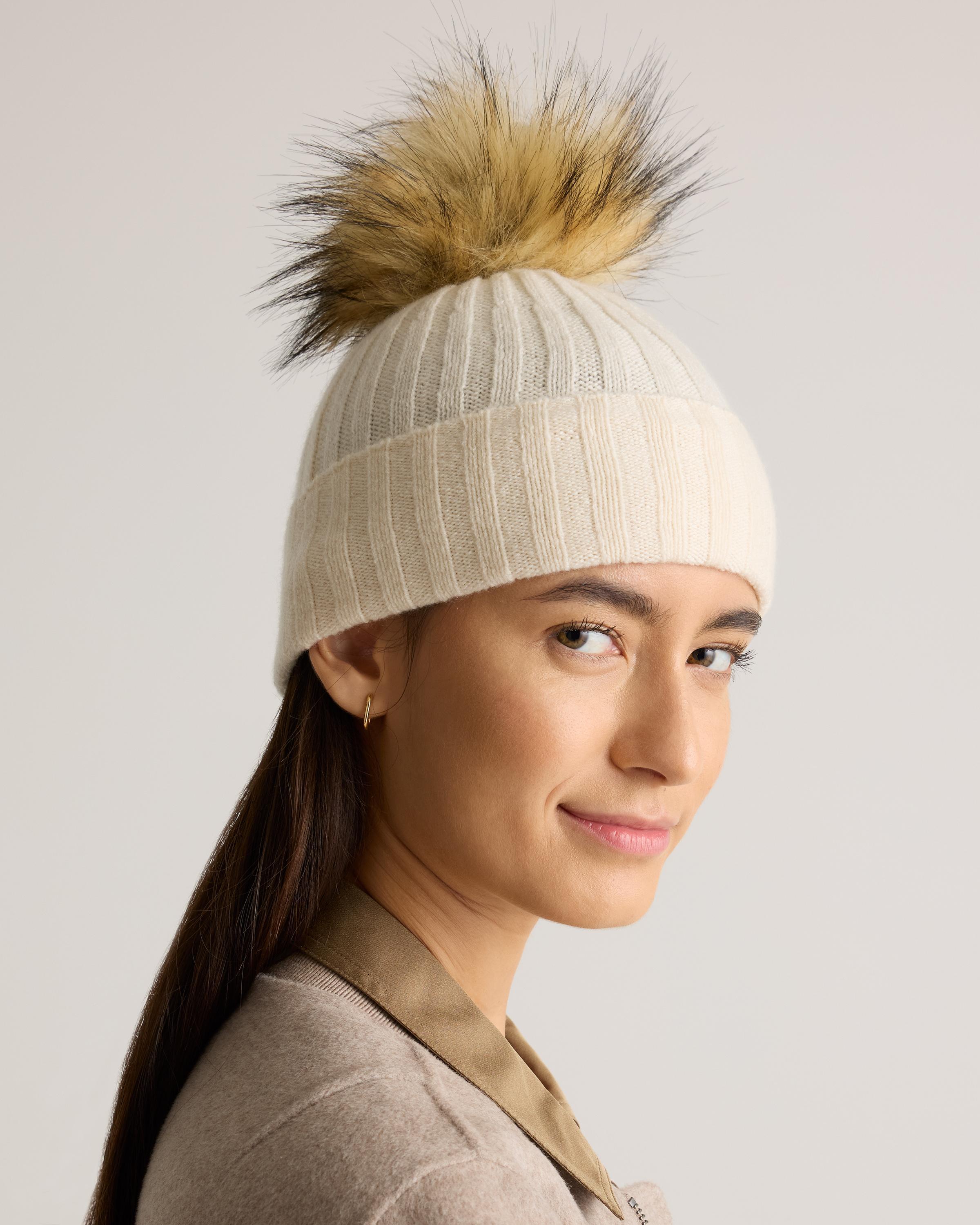 Mongolian Cashmere Pom Pom Beanie  product image