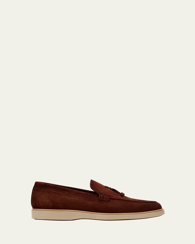 Mens Lourenco Knot Suede Boat Shoes Product Image