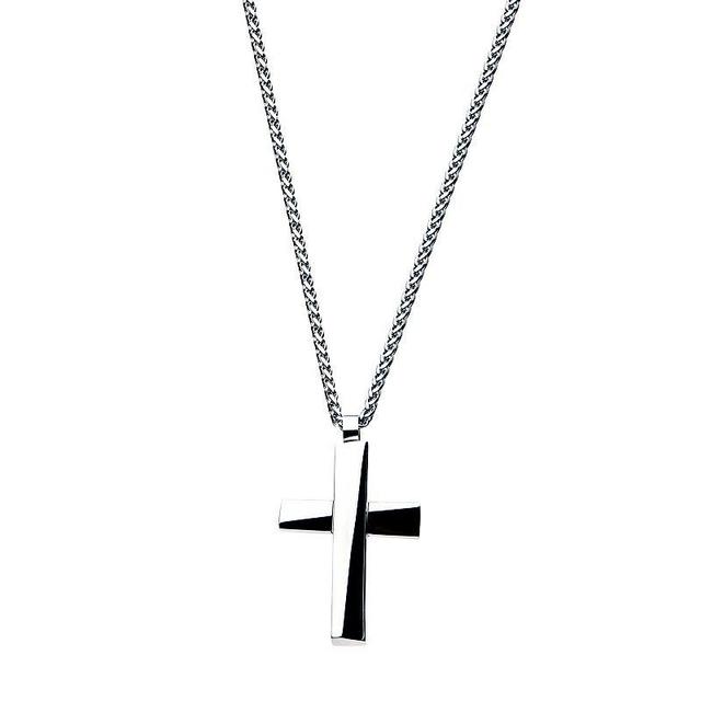 Mens Stainless Steel Cross Pendant Necklace Multicolor Product Image