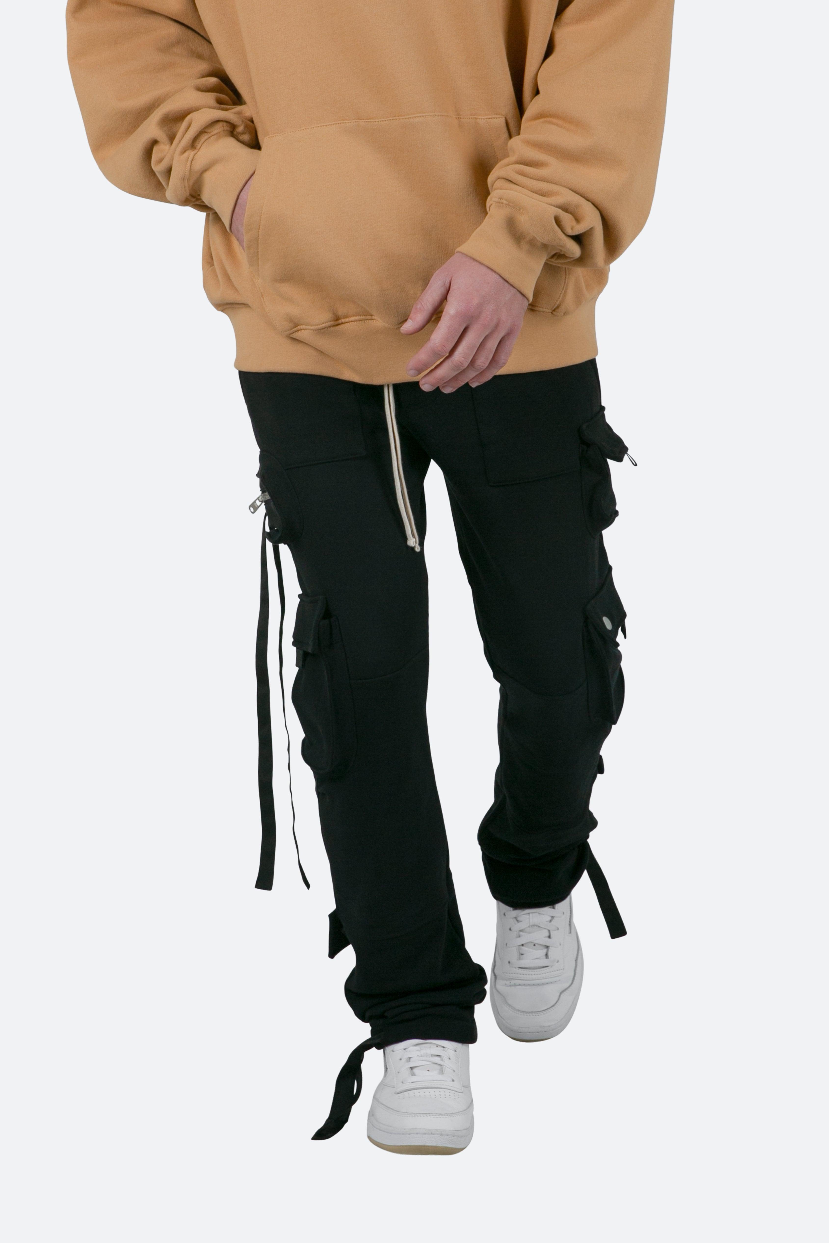 Multi Pocket Cargo Sweatpants - Black Male Product Image