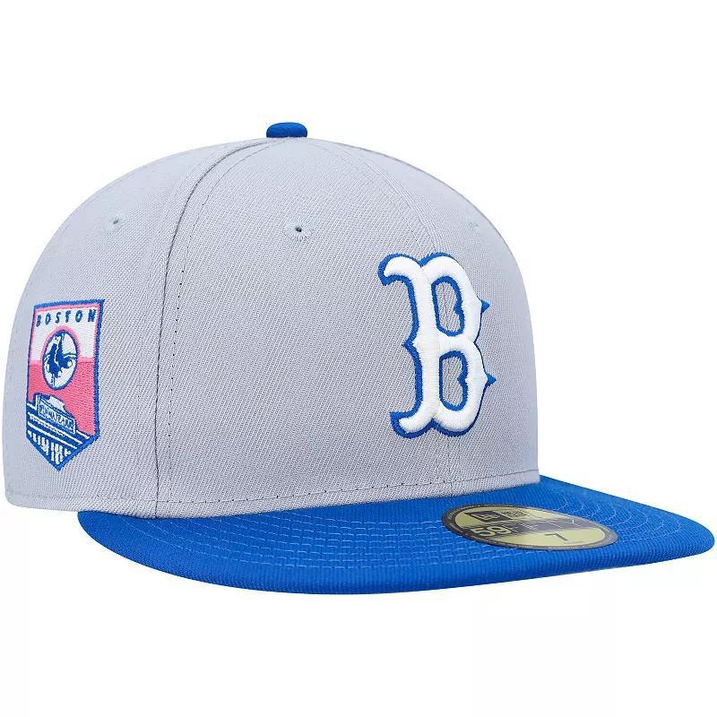 Mens New Era Gray/Blue Boston Red Sox Dolphin 59FIFTY Fitted Hat Product Image