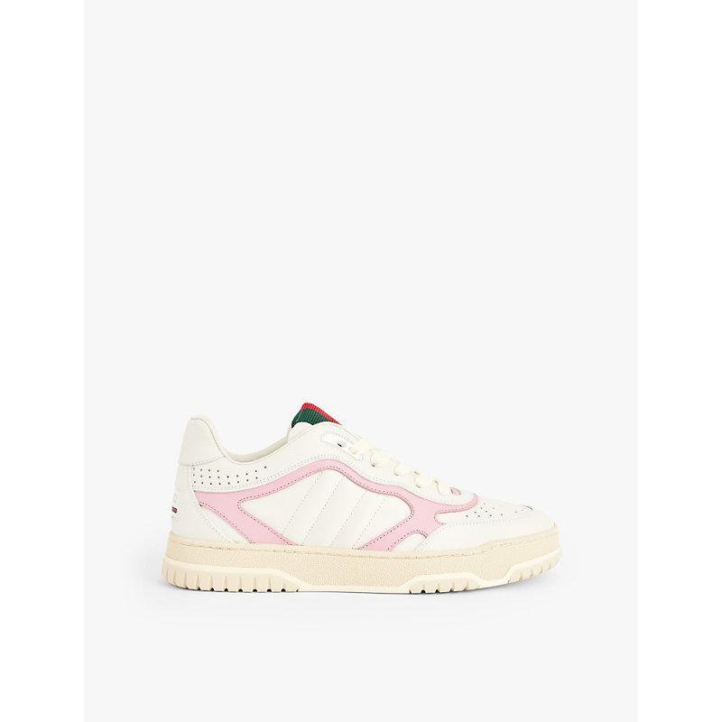 Bicolor Web Low-top Sneakers In Bianco Product Image