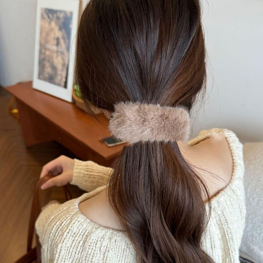 Plain Fluffy Hair Clip Product Image