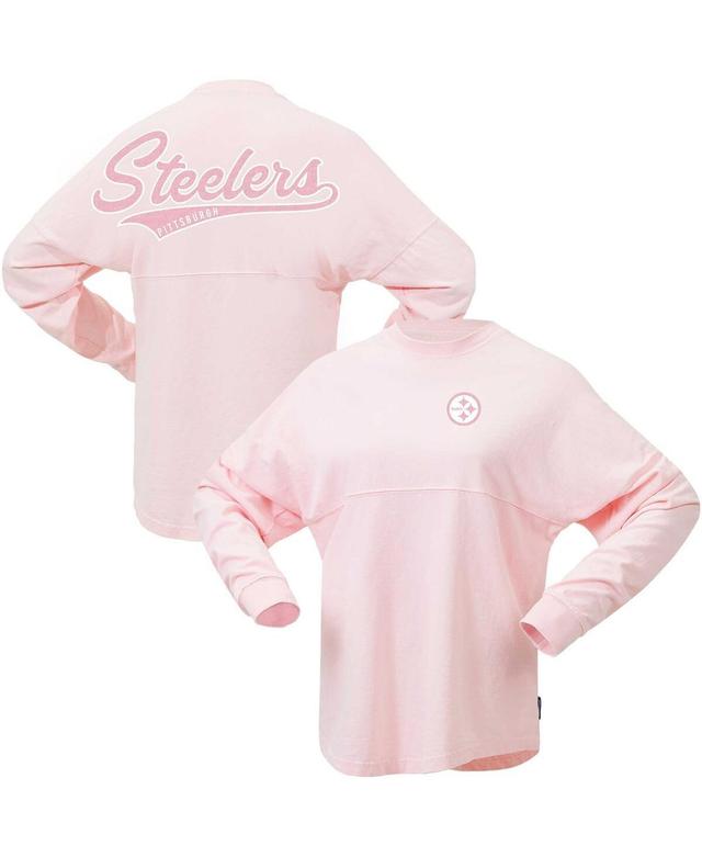 Womens Fanatics Pink Pittsburgh Steelers Millennial Spirit Jersey T-shirt Product Image