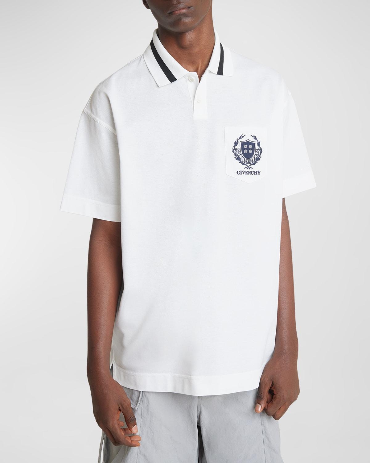 Mens Crest Polo Shirt in Cotton Product Image