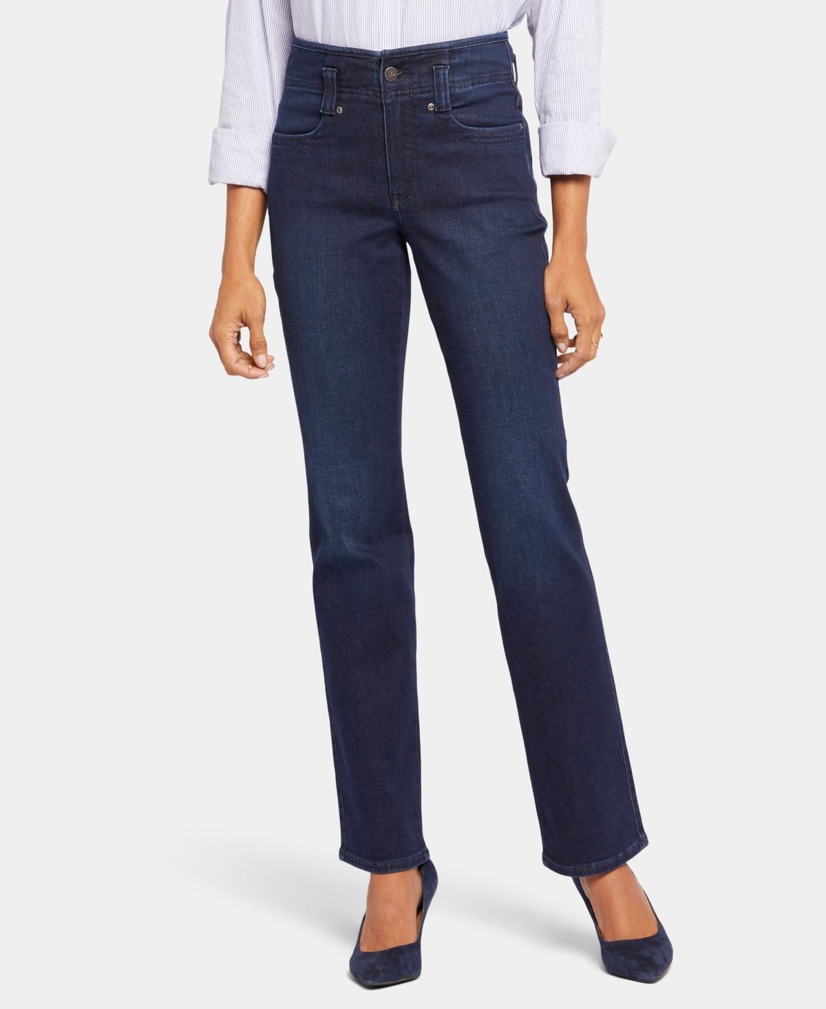 Nydj Womens Marilyn Straight Jeans with High Rise Product Image