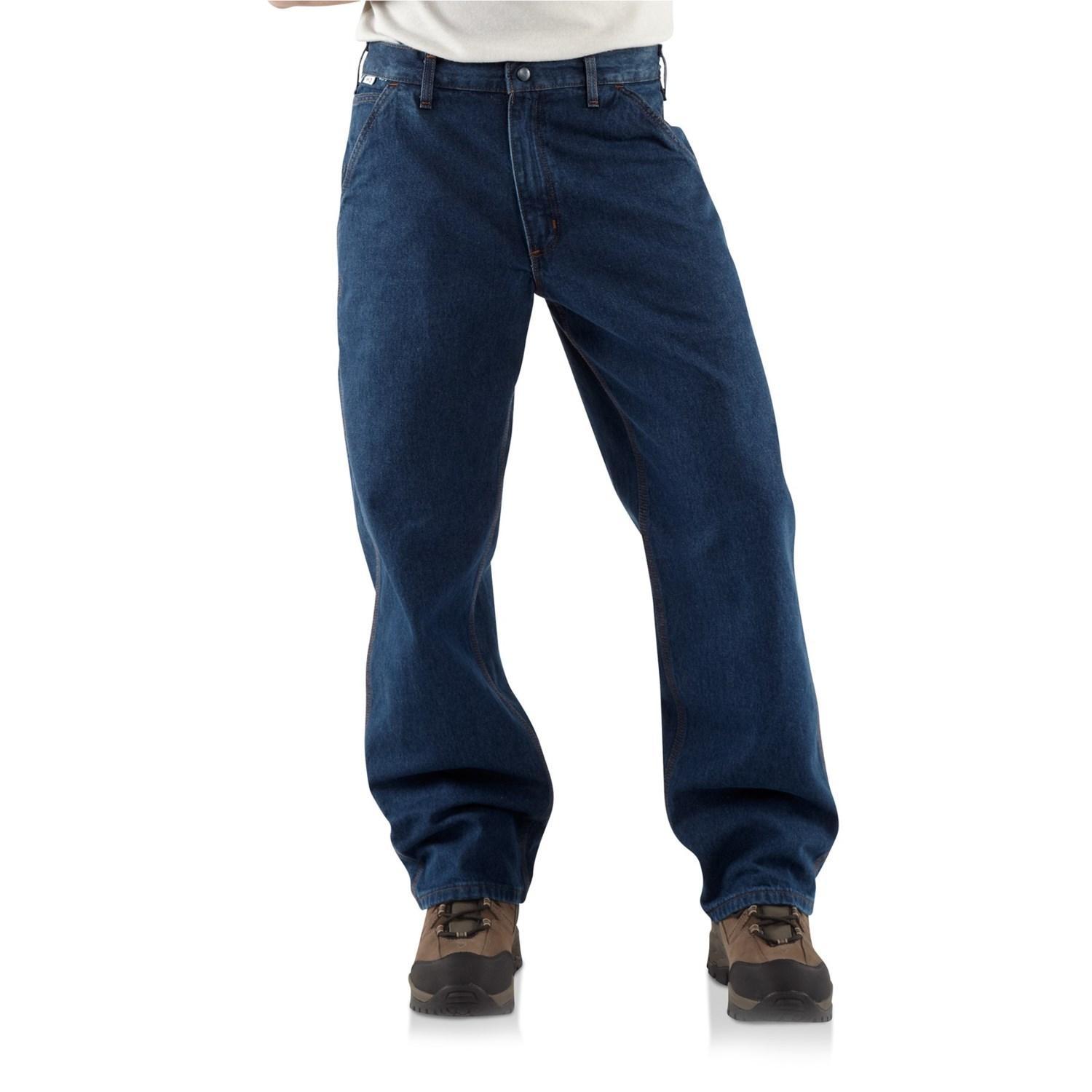 Carhartt FRB13 Big and Tall Flame-Resistant Signature Denim Dungaree Jeans - Factory Seconds Product Image