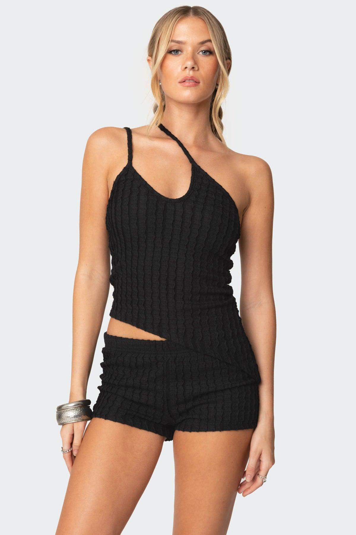 Phoebe Textured Knit Shorts Product Image