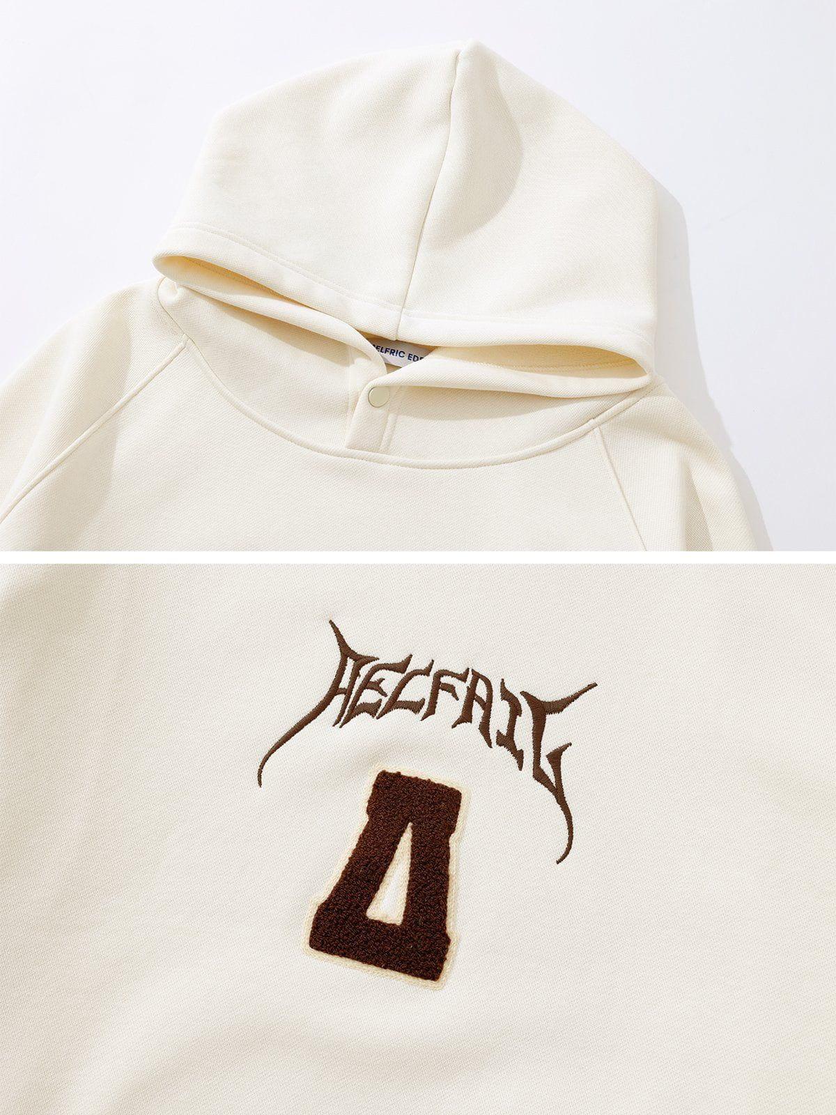 Aelfric Eden Towel Embroidery Drawstring Hoodie Product Image