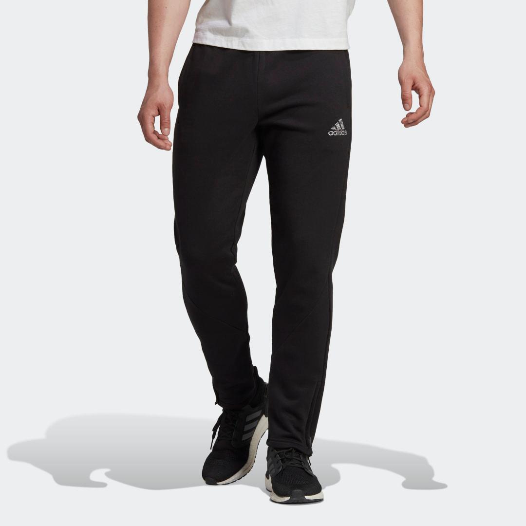 adidas Stadium Fleece Recycled Badge of Sport Pants Black M Mens Product Image