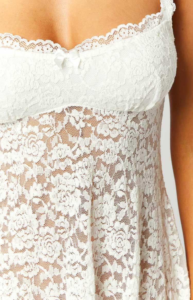 All Mine White Lace Mini Dress Product Image