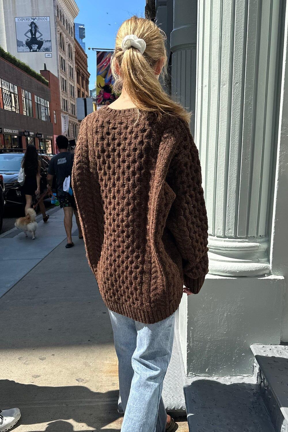 Winona Heavy Wool Cable Knit Sweater Product Image