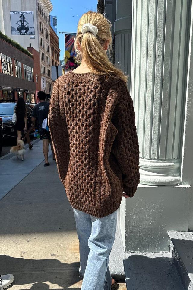 Winona Heavy Wool Cable Knit Sweater Product Image